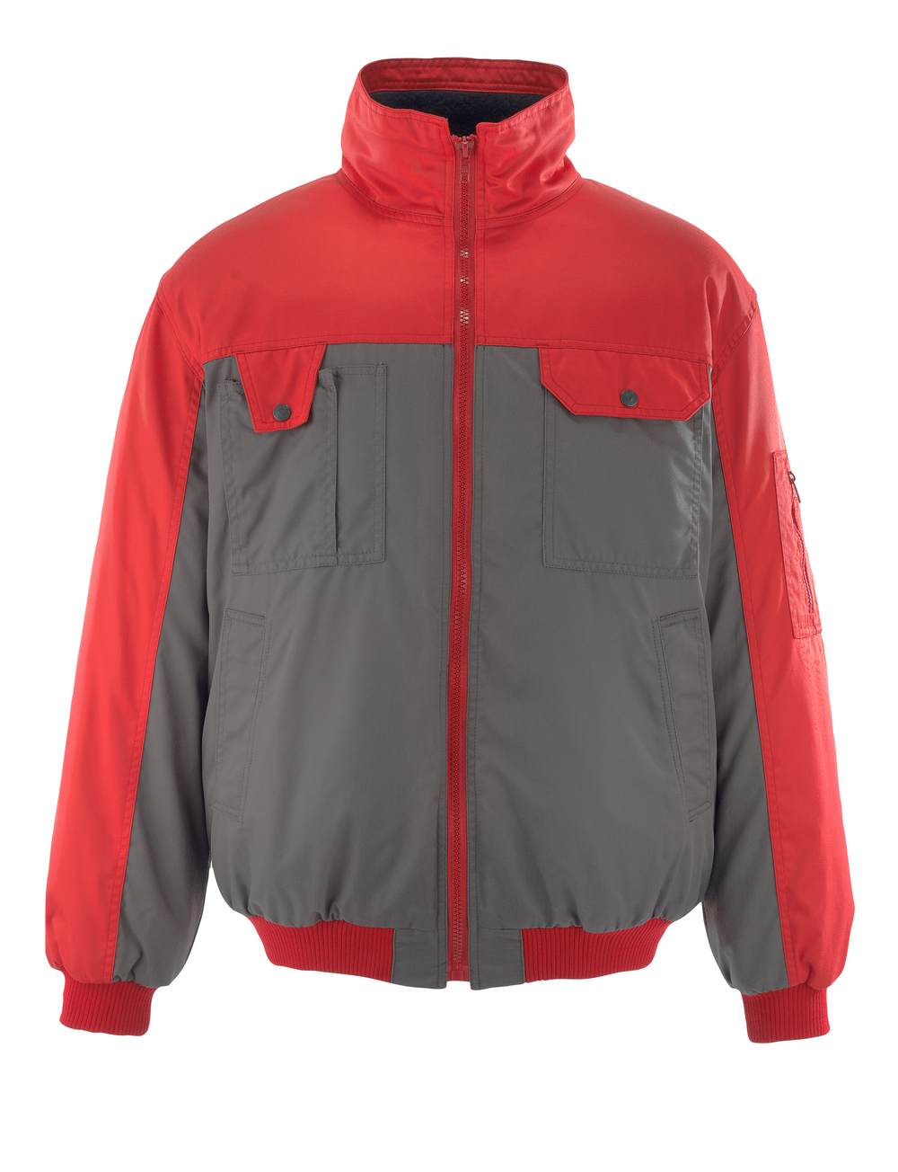 Gr.M MASCOT-Pilotenjacke, Bolzano, IMAGE, 240 g/m², anthrazit/rot