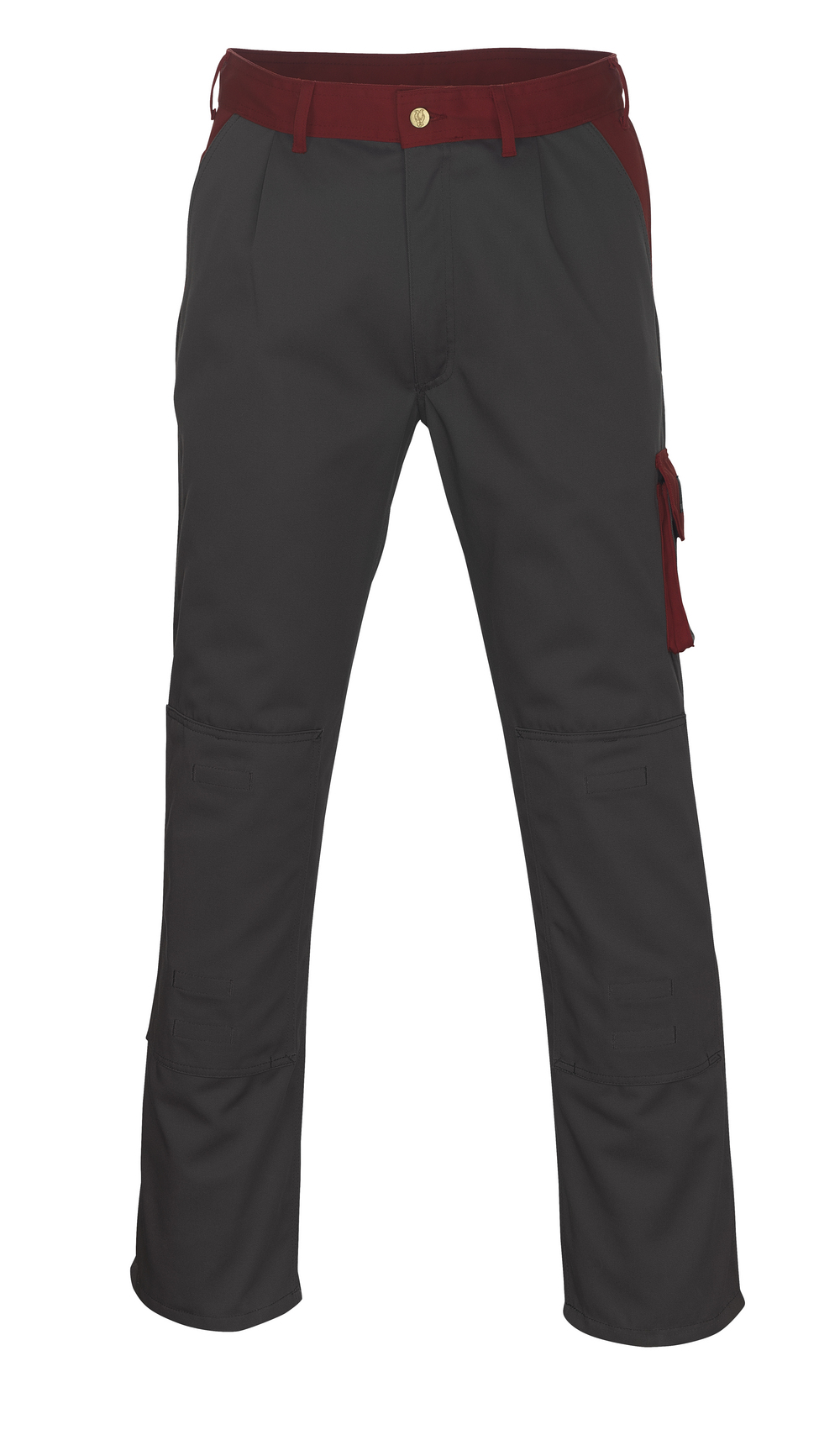 MASCOT-Workwear-Bundhose, Arbeits-Berufs-Hose, TORINO, Lg. 82 cm, MG310, anthrazit/rot