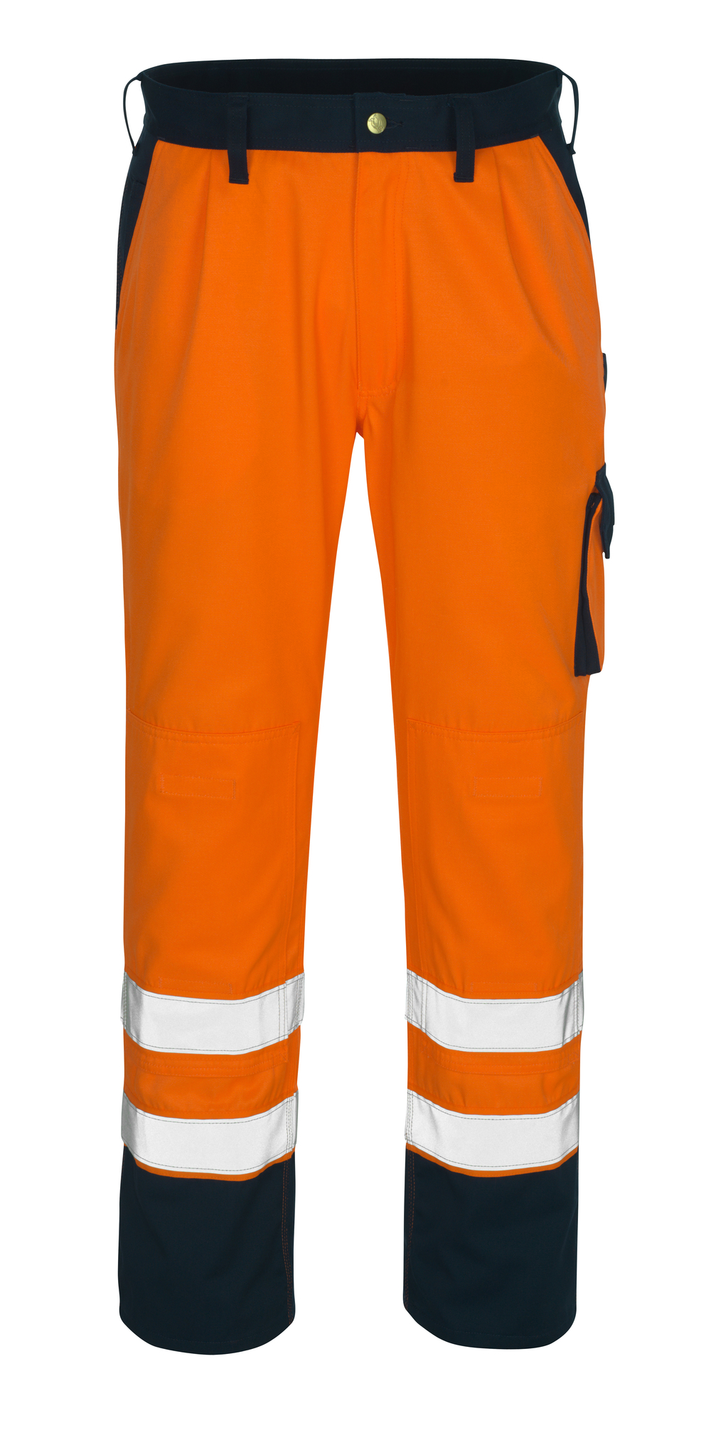 Gr.52 MASCOT-Workwear, Warnschutz-Bundhose, Torino, SAFE IMAGE, 72 cm, 290 g/m², orange/marine