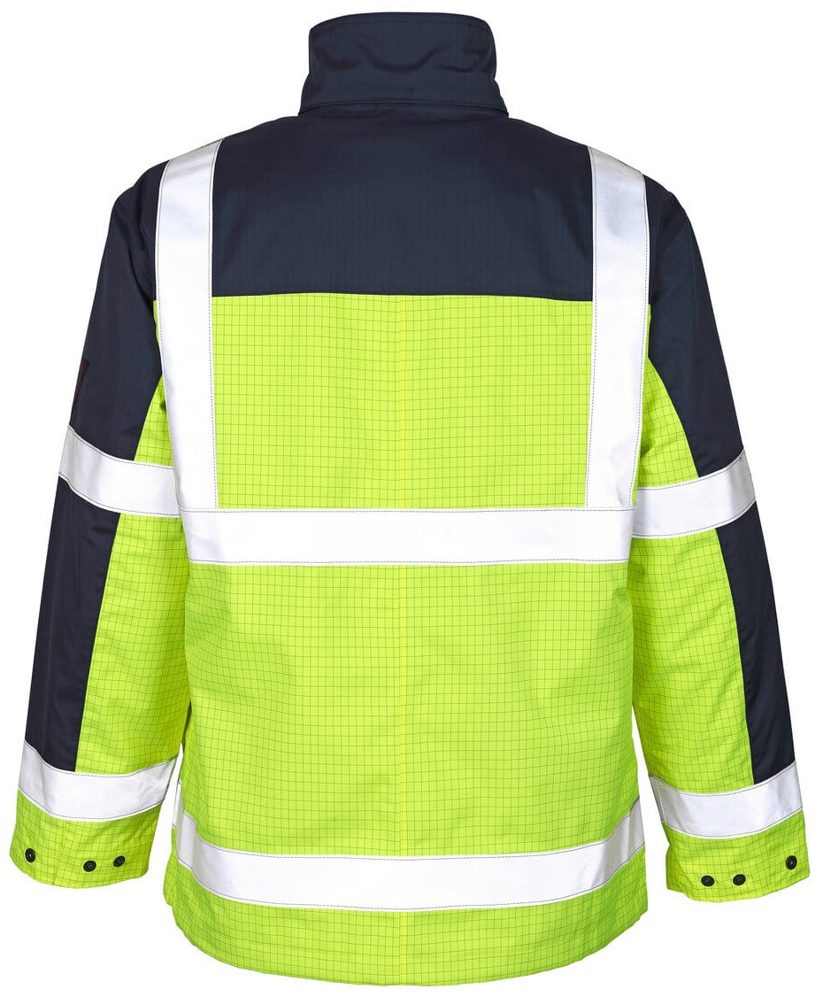 MASCOT-Warnschutz, Warn-Jacke, Lungern,  Multisafe, 230 g/m², gelb/marine