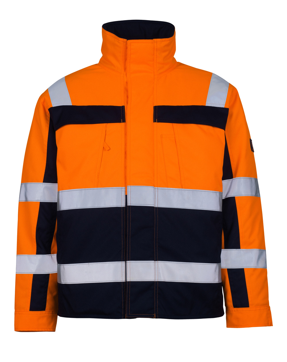 MASCOT-Workwear-Warn-Schutz-Piloten-Arbeits-Berufs-Jacke, TIMON, orange/marine