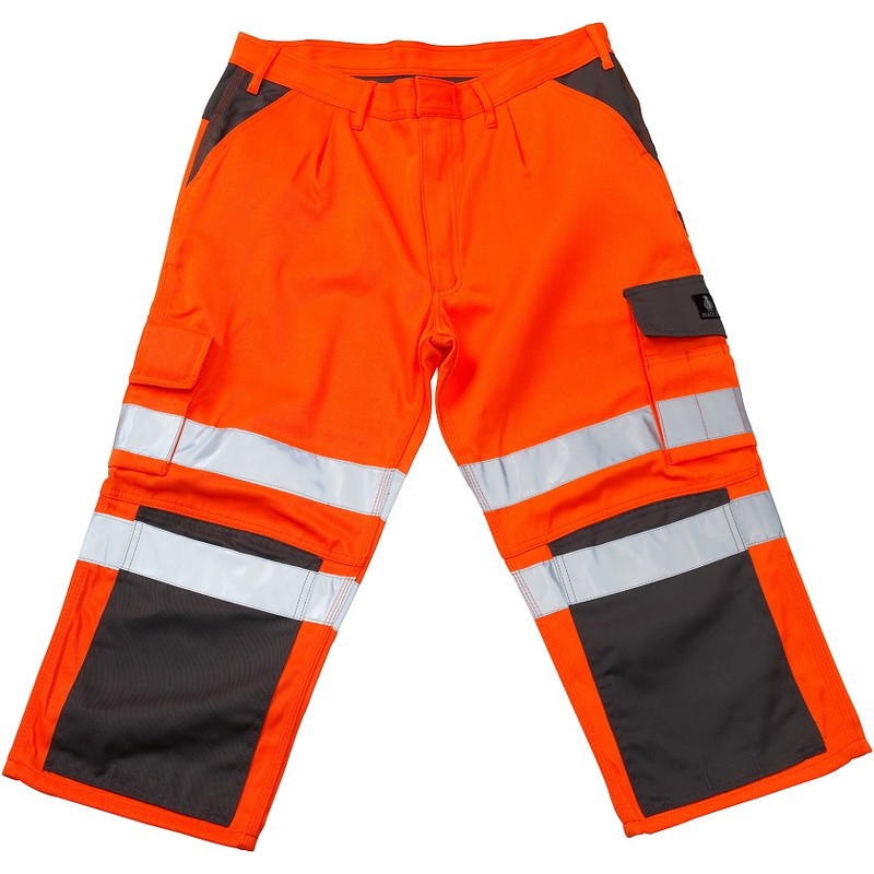 Gr.64 MASCOT-Workwear, Warnschutz-Kniebundhose, Natal, SAFE COMPETE, 290 g/m², orange/anthrazit