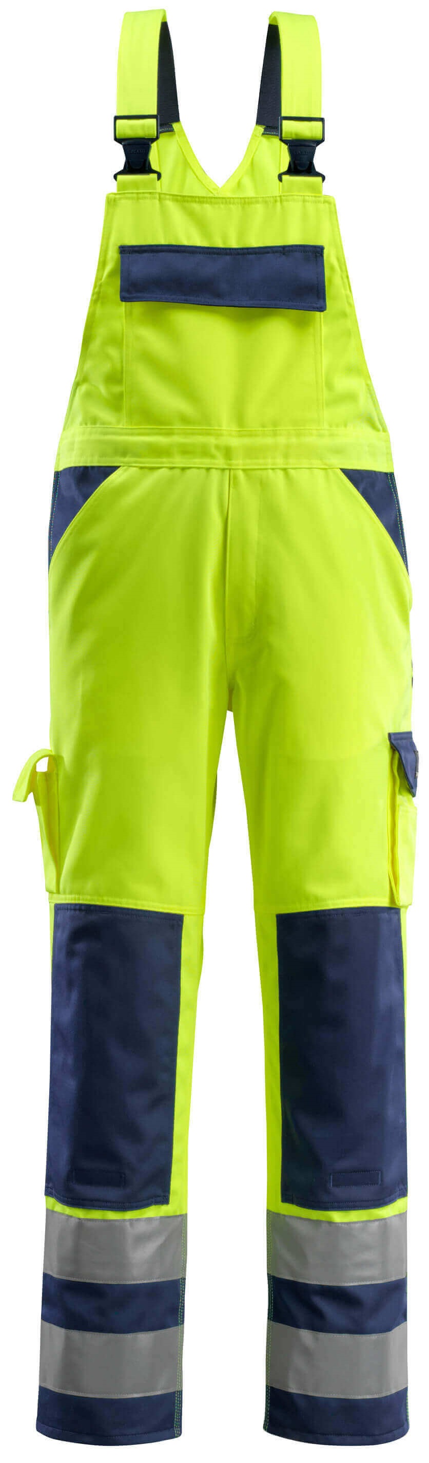 MASCOT-Warnschutz, Warn-Latzhose, Barras, 310 g/m², gelb/marine