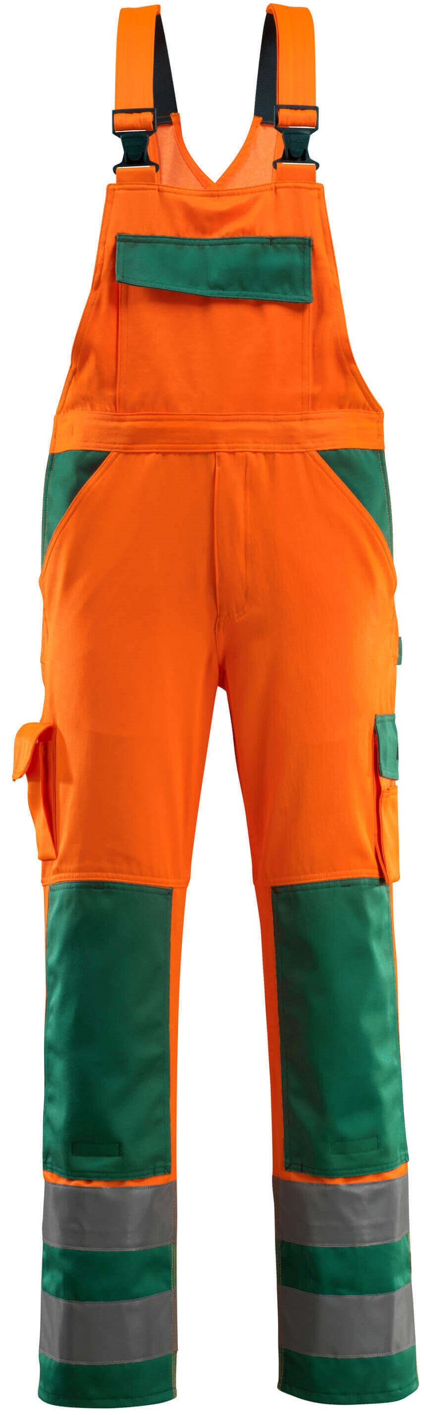 MASCOT-Warnschutz, Warn-Latzhose, Barras, 290 g/m², orange/grün