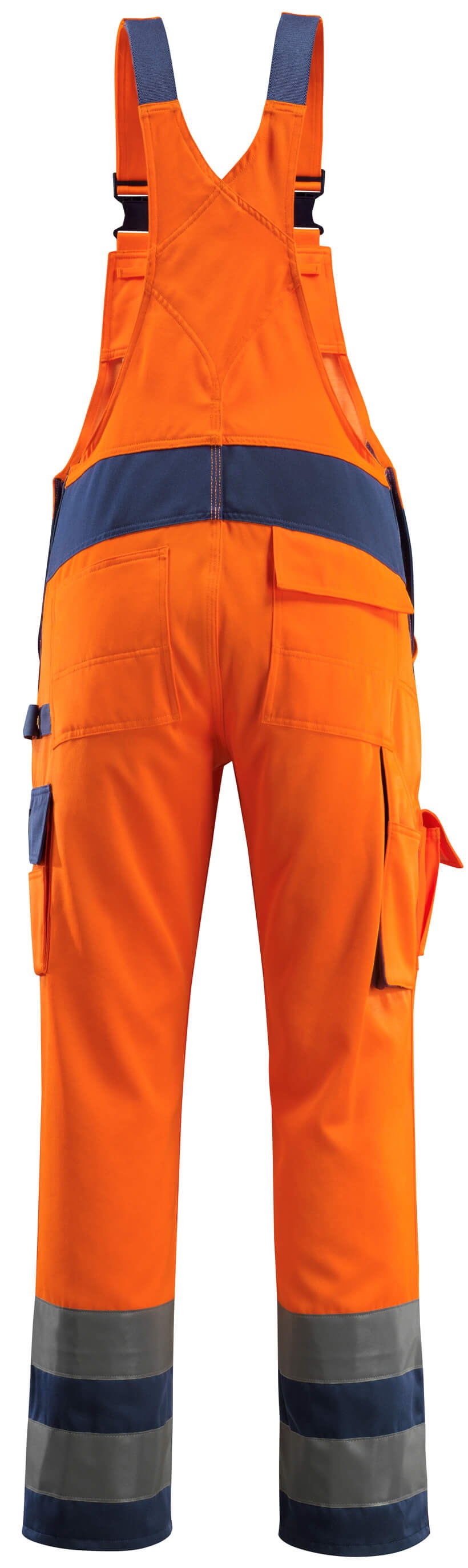 MASCOT-Warnschutz, Warn-Latzhose, Barras, 76 cm, 290 g/m², orange/marine
