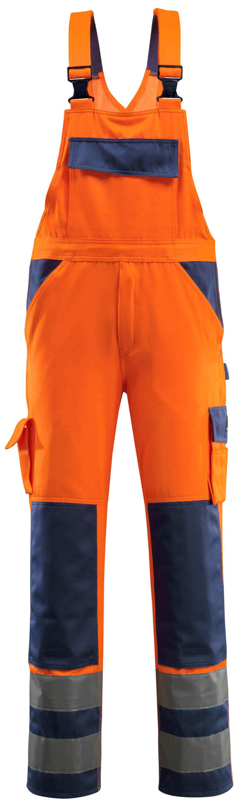 MASCOT-Warnschutz, Warn-Latzhose, Barras, 82 cm, 290 g/m², orange/marine
