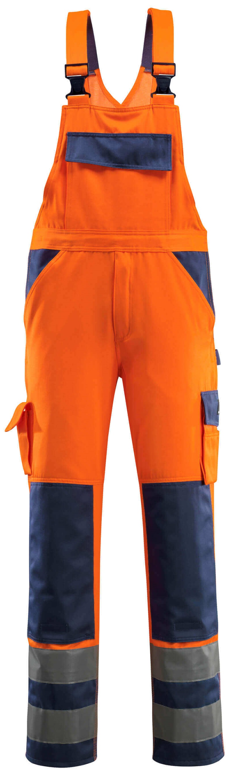 MASCOT-Warnschutz, Warn-Latzhose, Barras, 290 g/m², orange/marine