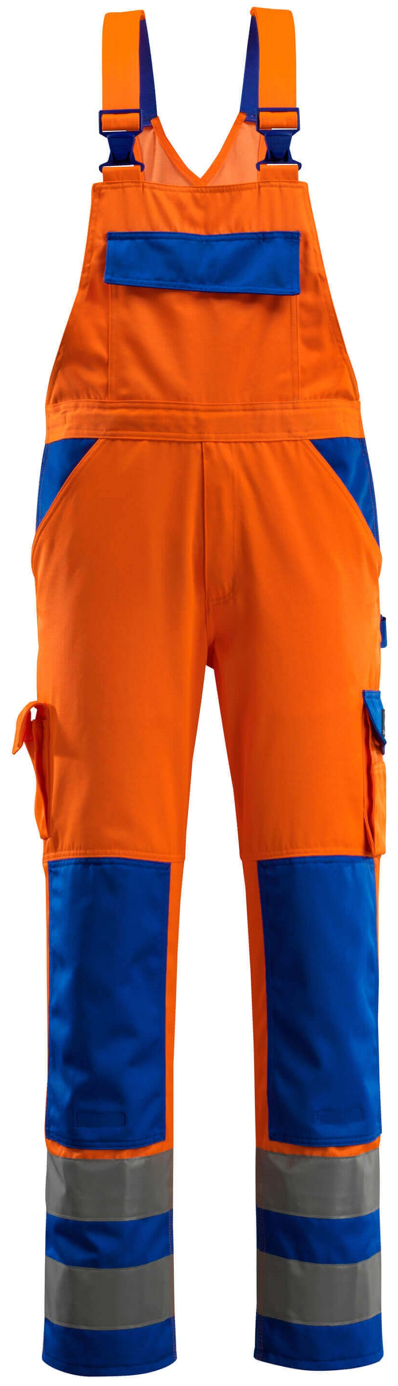 MASCOT-Warnschutz, Warn-Latzhose, Barras, 290 g/m², orange/kornblau