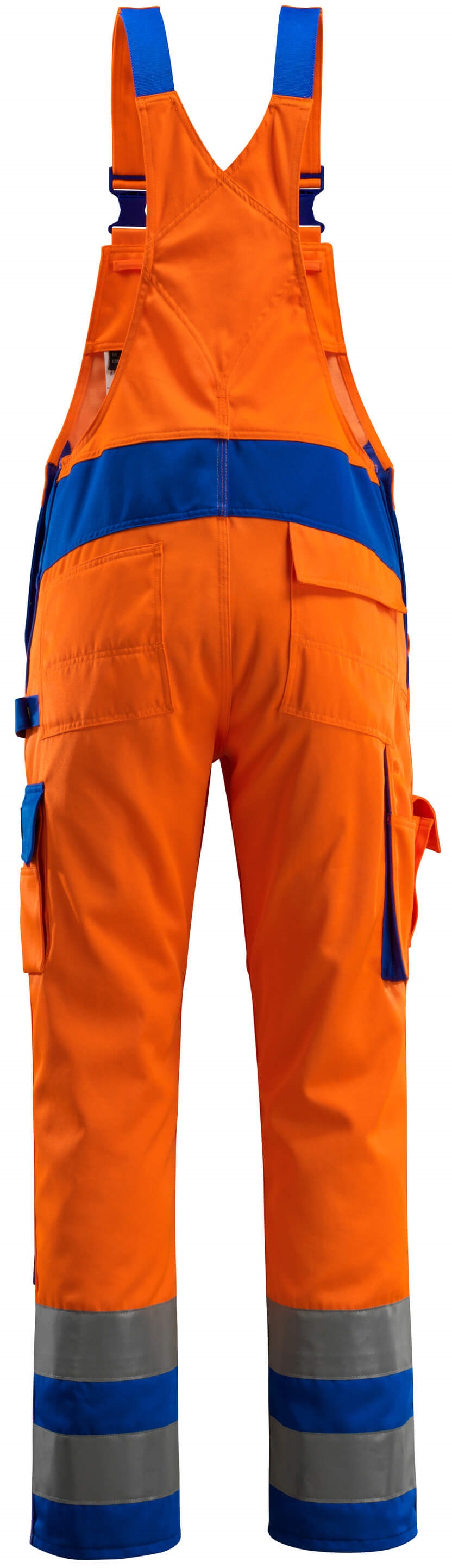MASCOT-Warnschutz, Warn-Latzhose, Barras, 82 cm, 290 g/m², orange/kornblau
