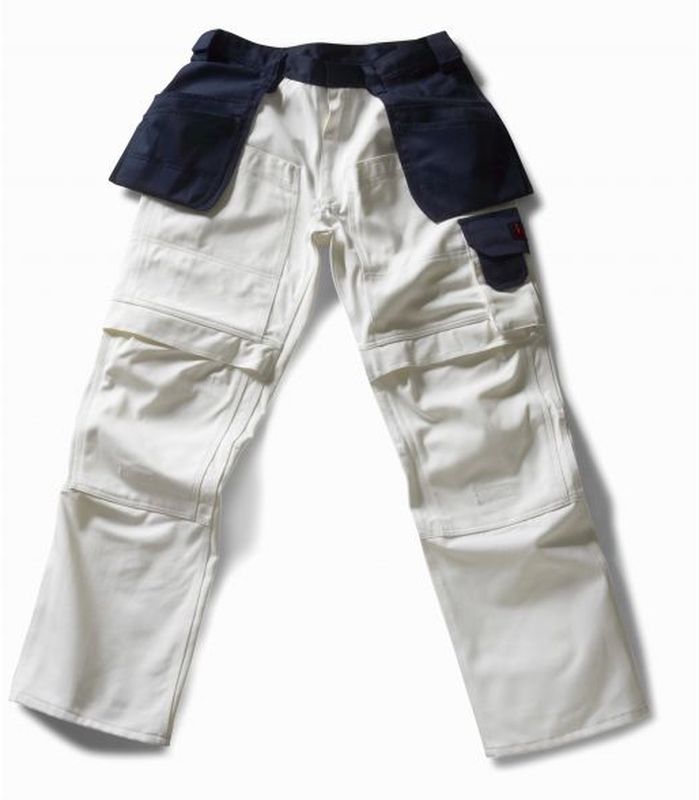 MASCOT Handwerkerhose, Arbeits-Berufs-Bund-Hose, FASANO, BW355, weiß/marine
