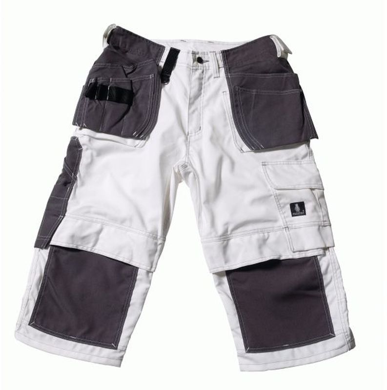 MASCOT Handwerker-Knie-Bundhose, Arbeits-Berufs-Shorts, JACA, MG270, weiß