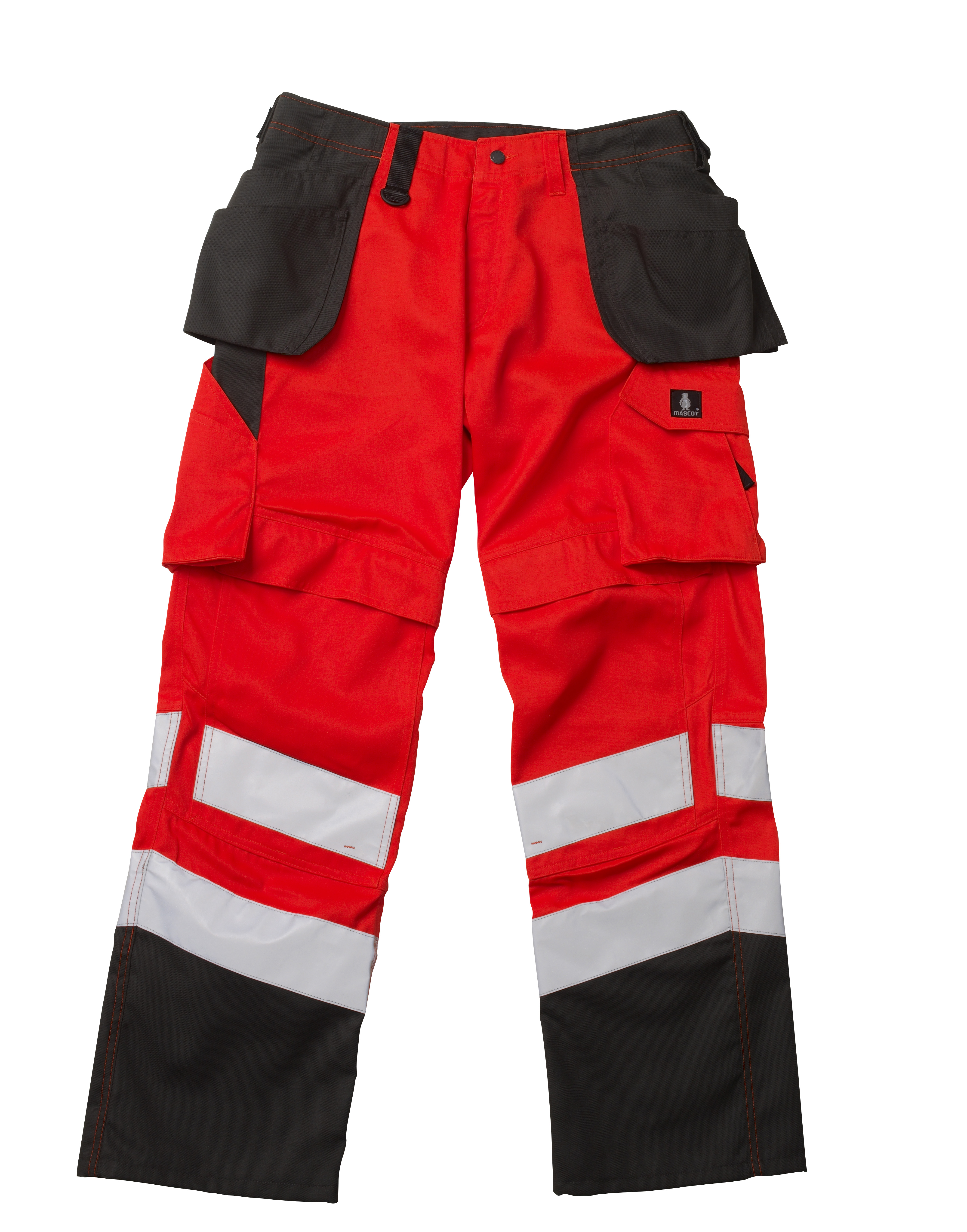 Gr.51 MASCOT Warnschutzhose Arbeitshose Warnschutzkleidung Warnschutz Britelo  SAFE YOUNG rot dunkelanthrazit 290 g