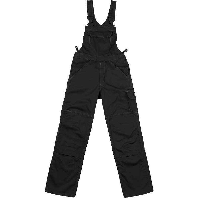 Gr.50 MASCOT-Workwear, Arbeits-Berufs-Latz-Hose, Omaha, INDUSTRY, 90 cm, 310 g/m², schwarz