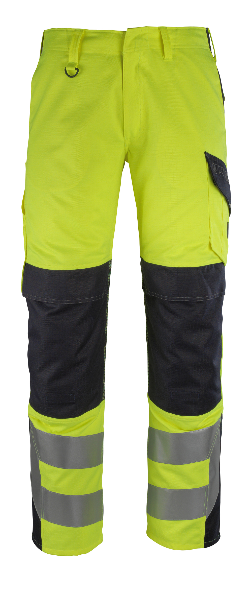 MASCOT-Warnschutz, Warn-Arbeits-Berufs-Bund-Hose, Arbon,  90 cm, 275 g/m², gelb/schwarzblau
