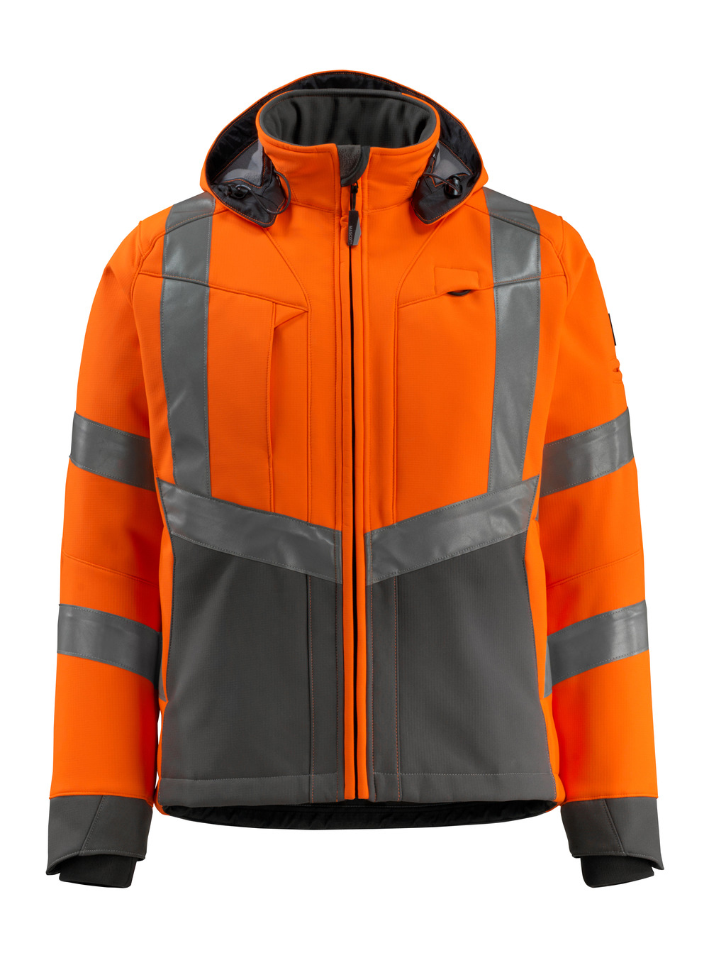 MASCOT-Warnschutz, Warn-Soft Shell Jacke, Blackpool,  360 g/m², orange/dunkelanthrazit