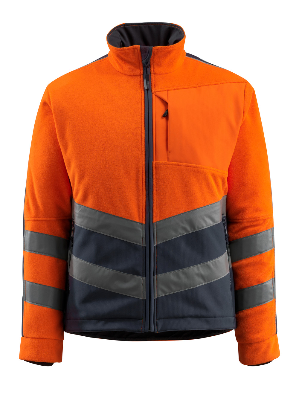 MASCOT-Warnschutz, Warn-Fleecejacke, Sheffield,  345 g/m², orange/schwarzblau
