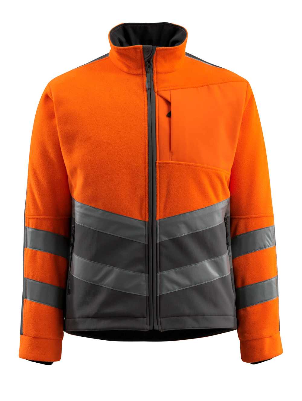 MASCOT-Warnschutz, Warn-Fleecejacke, Sheffield,  345 g/m², orange/dunkelanthrazit
