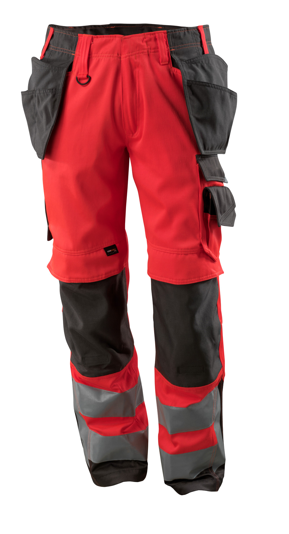 MASCOT-Warnschutz, Warn-Bund-Hose, Wigan, 290 g/m², rot/dunkelanthrazit