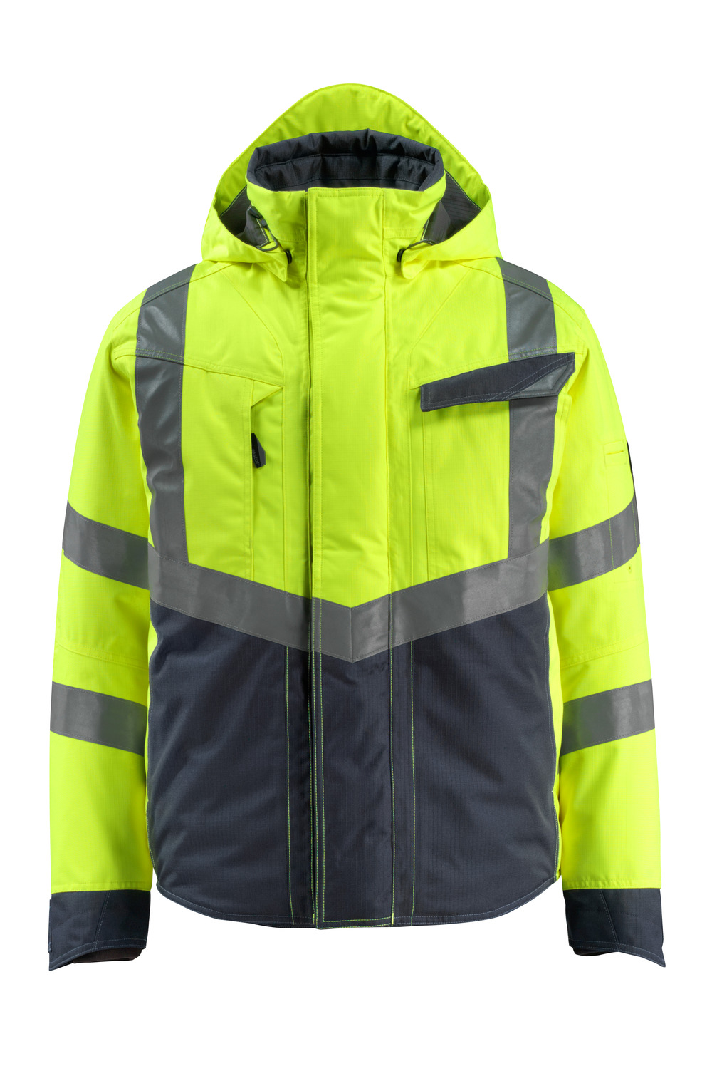 MASCOT-Warnschutz, Warn-Pilotenjacke, Hastings,  210 g/m², gelb/schwarzblau