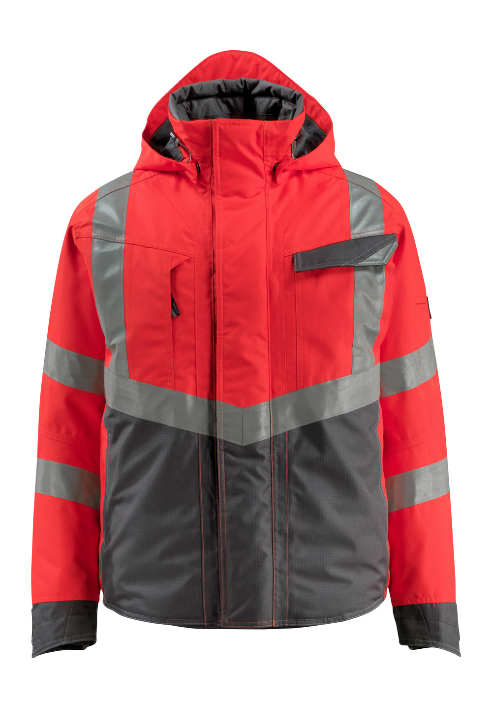 MASCOT-Warnschutz, Warn-Pilotenjacke, Hastings,  210 g/m², rot/dunkelanthrazit