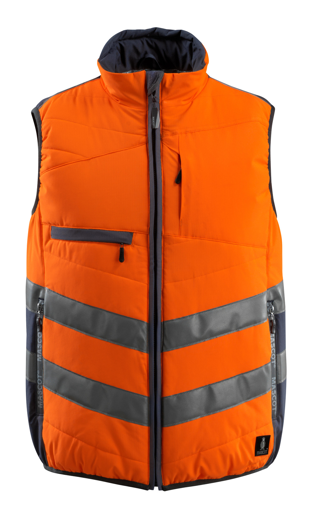 MASCOT-Warnschutz, Thermo-Warn-Weste, Grimsby,  Safe Supreme, 115 g/m², orange/schwarzblau