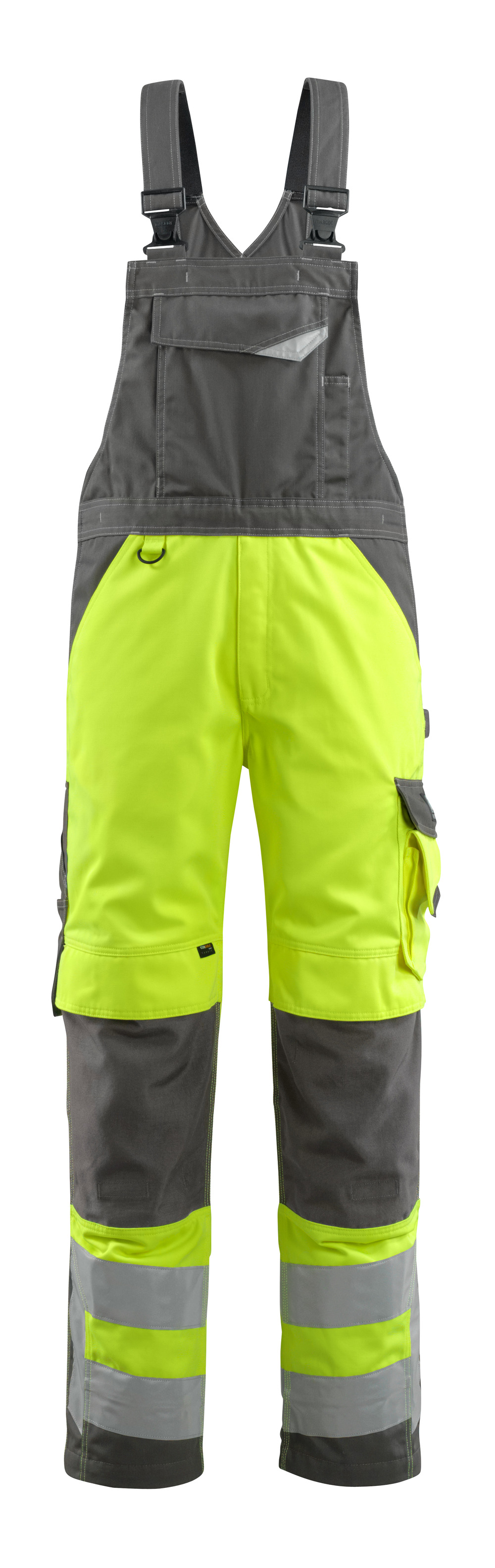 MASCOT-Warnschutz, Warn-Latzhose, Newcastle,  76 cm, 290 g/m², gelb/dunkelanthrazit