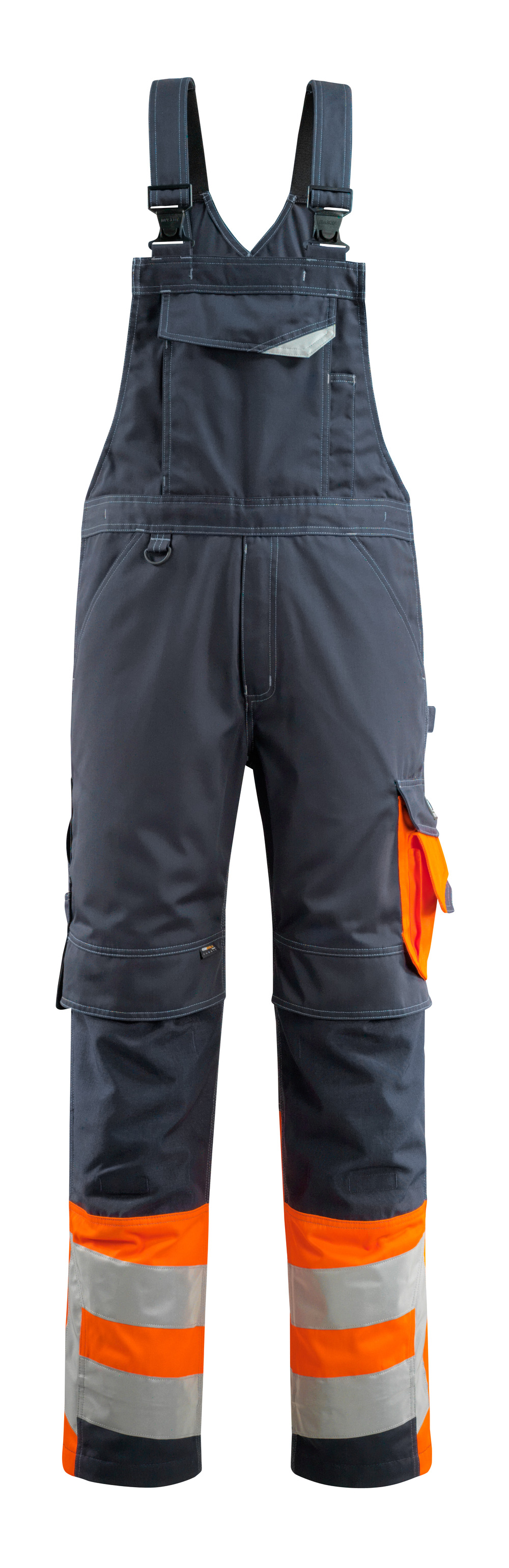 MASCOT-Warnschutz, Warn-Latzhose, Sunderland, 290 g/m², schwarzblau/orange