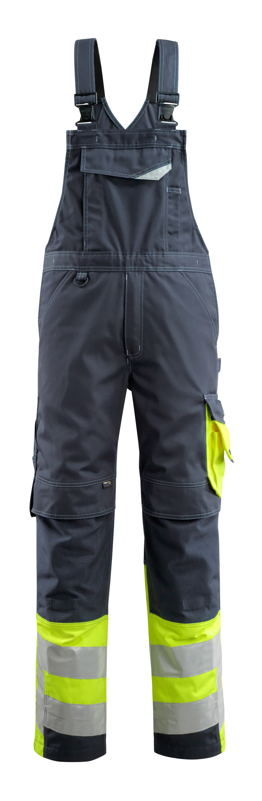 MASCOT-Warnschutz, Warn-Latzhose, Sunderland, 290 g/m², schwarzblau/gelb