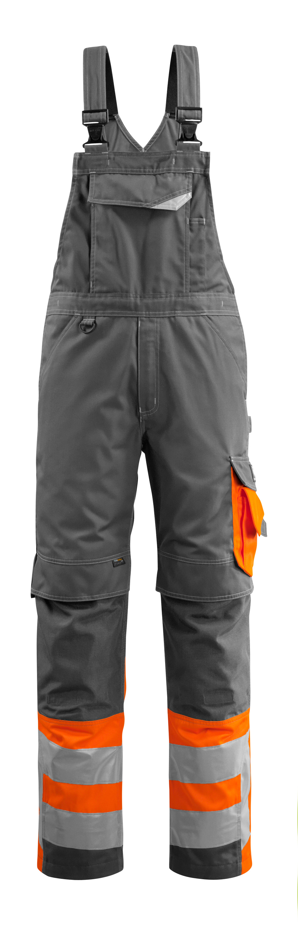 MASCOT-Warnschutz, Warn-Latzhose, Sunderland, 290 g/m², dunkelanthrazit/orange