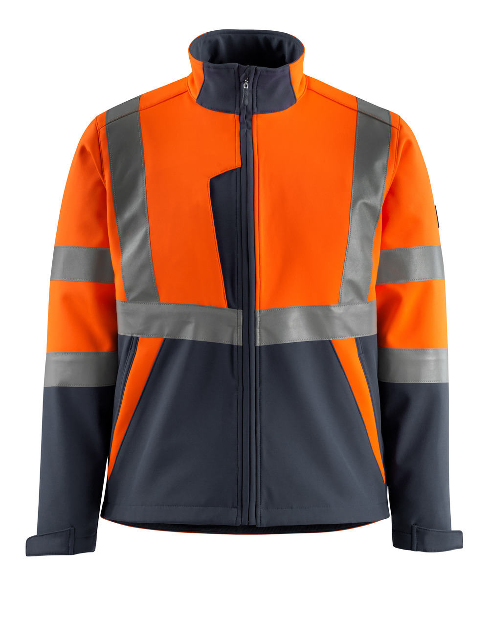 MASCOT-Warnschutz, Softshell-Warn-Jacke, Kiama,  280 g/m², orange/schwarzblau