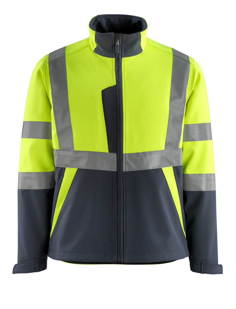 MASCOT-Warnschutz, Softshell-Warn-Jacke, Kiama,  280 g/m², gelb/schwarzblau
