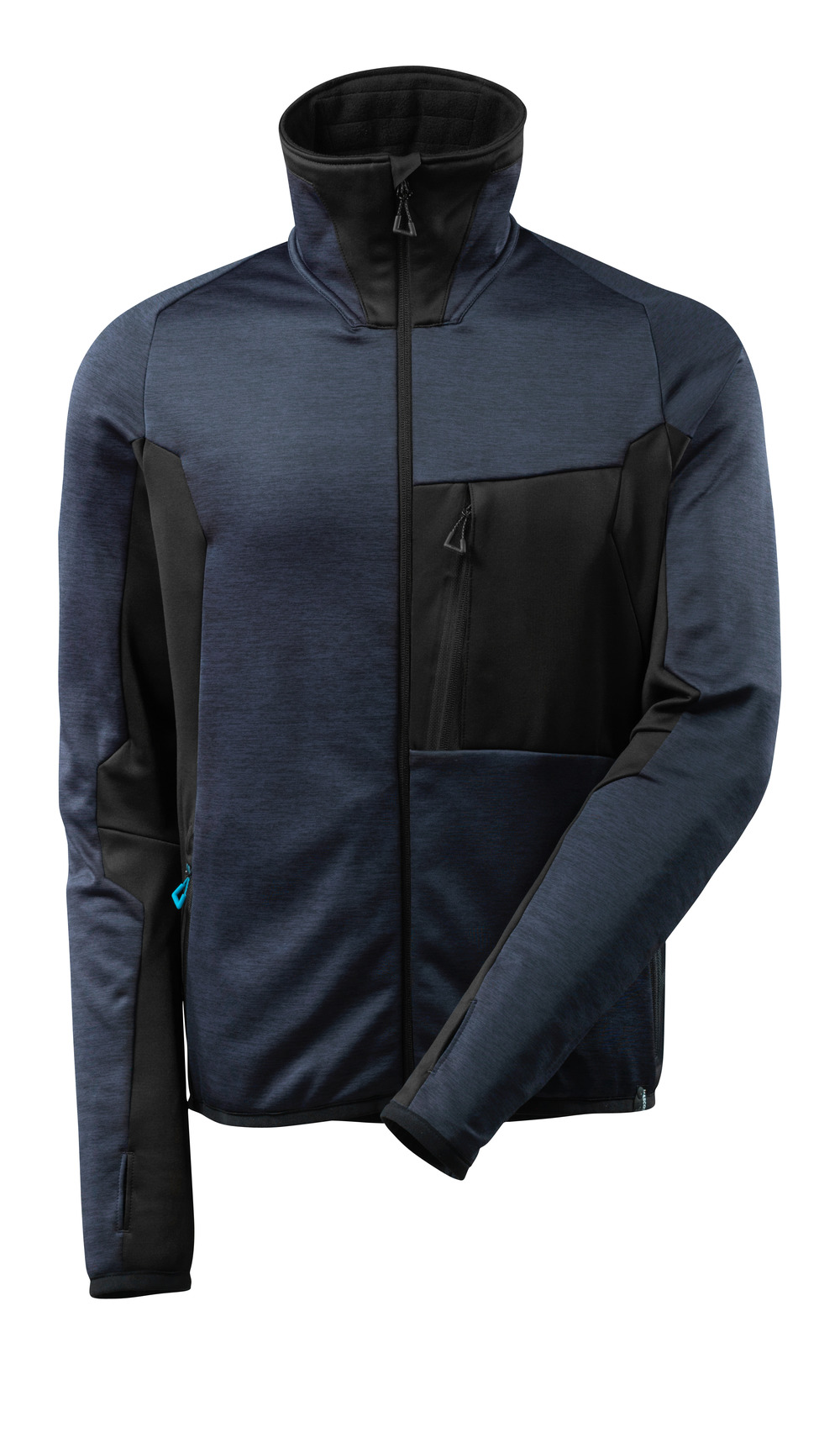 MASCOT-Kälteschutz, Fleecepullover, mit Reißverschluss, 260 g/m², schwarzblau/schwarz