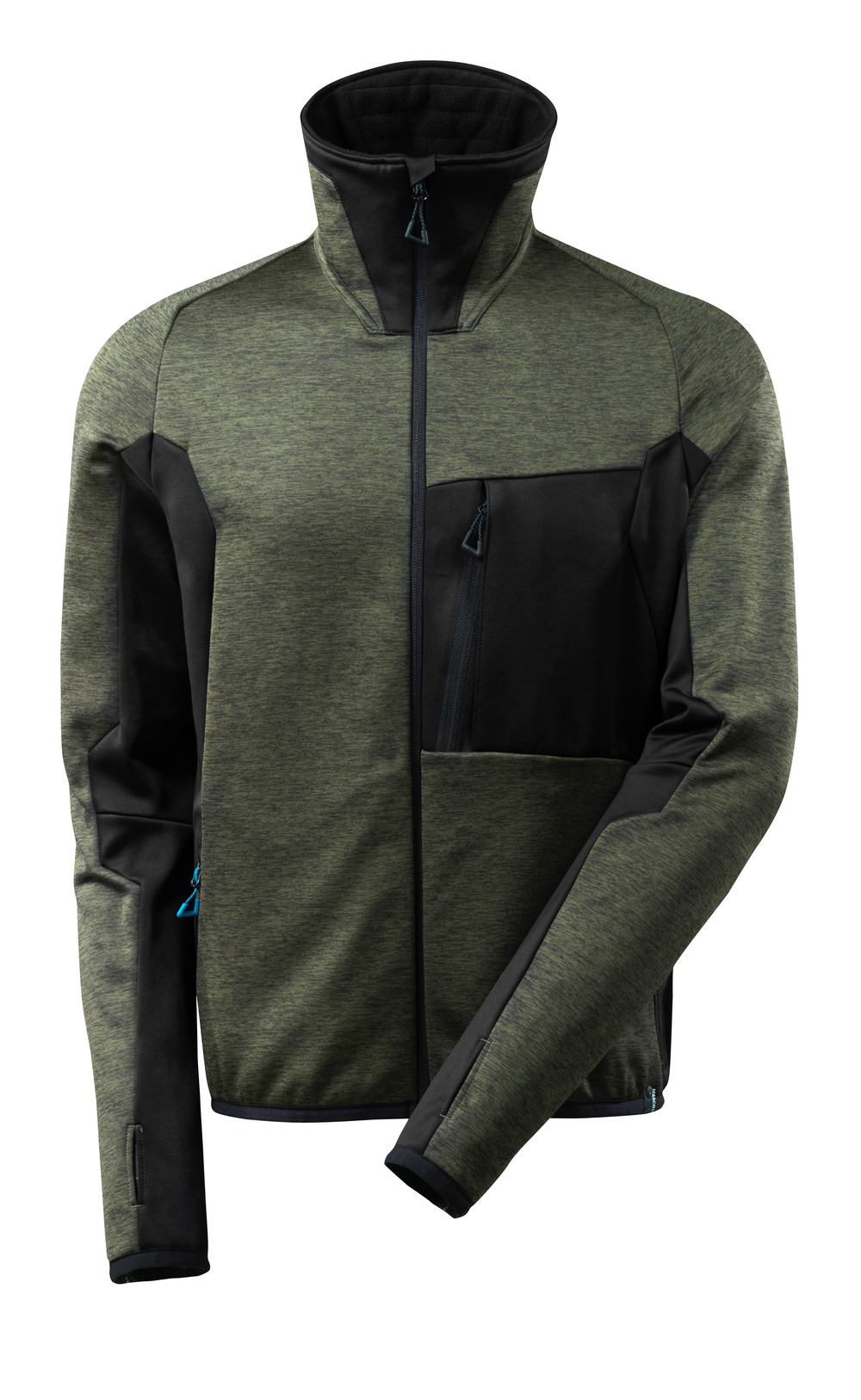 MASCOT-Kälteschutz, Fleecepullover, mit Reißverschluss, 260 g/m², moosgrün/schwarz