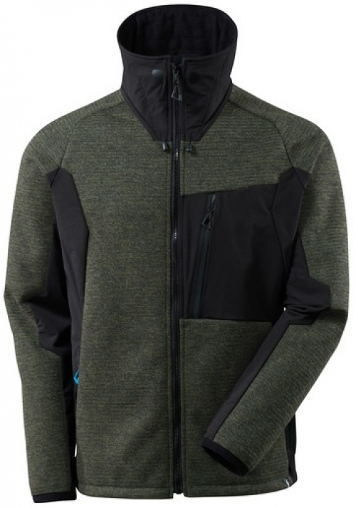 MASCOT-Kälteschutz, Strickjacke, mit Membran, 460 g/m², moosgrün/schwarz