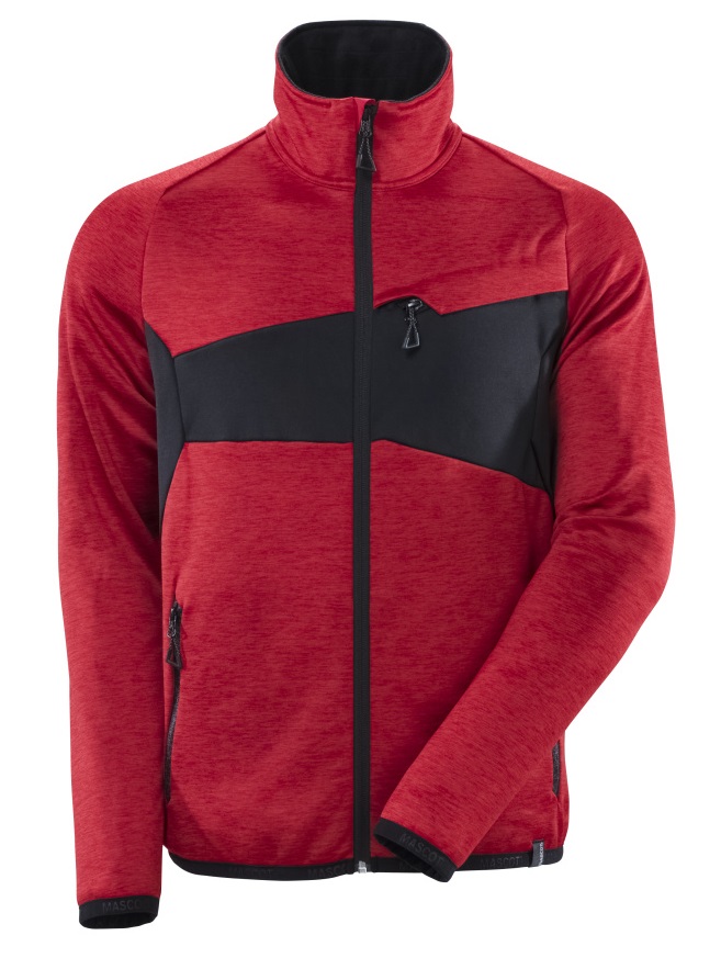 MASCOT-Kälteschutz, Fleecepullover mit Reißverschluss, 260 g/m², verkehrsrot/schwarz