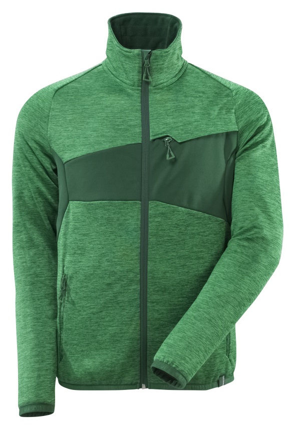 MASCOT-Kälteschutz, Fleecepullover mit Reißverschluss, 260 g/m², grasgrün/grün