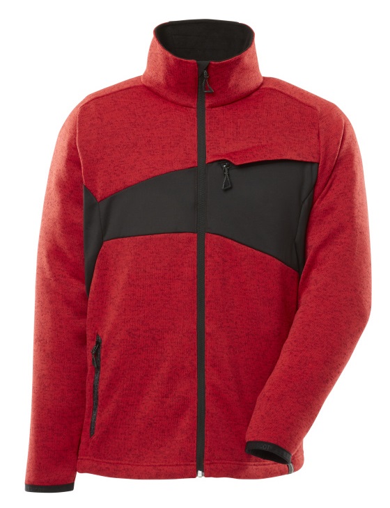 MASCOT-Kälteschutz, Strickpullover mit Reißverschluss, 300 g/m², verkehrsrot/schwarz