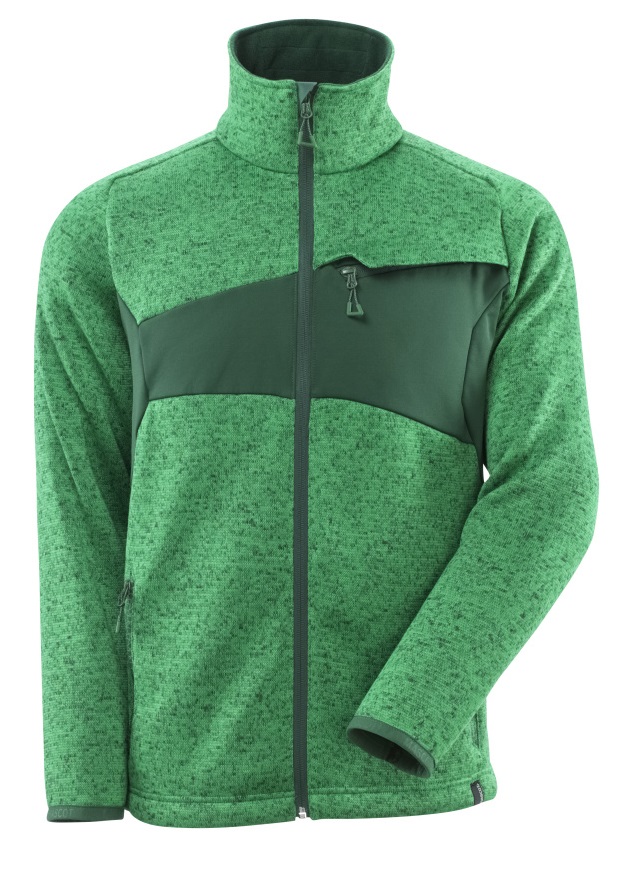 MASCOT-Kälteschutz, Strickpullover mit Reißverschluss, 300 g/m², grasgrün/grün