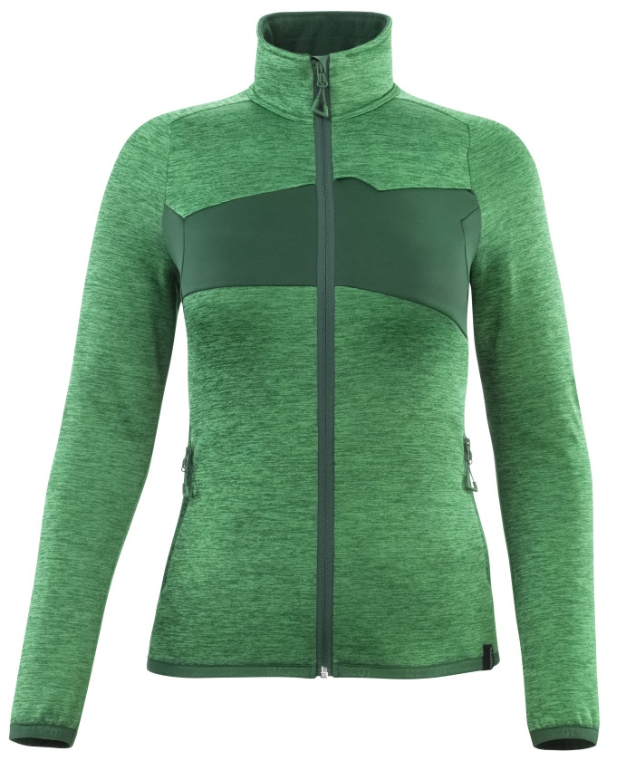 MASCOT-Kälteschutz, Damen Fleecepullover mit Reißverschluss, 260 g/m², grasgrün/grün