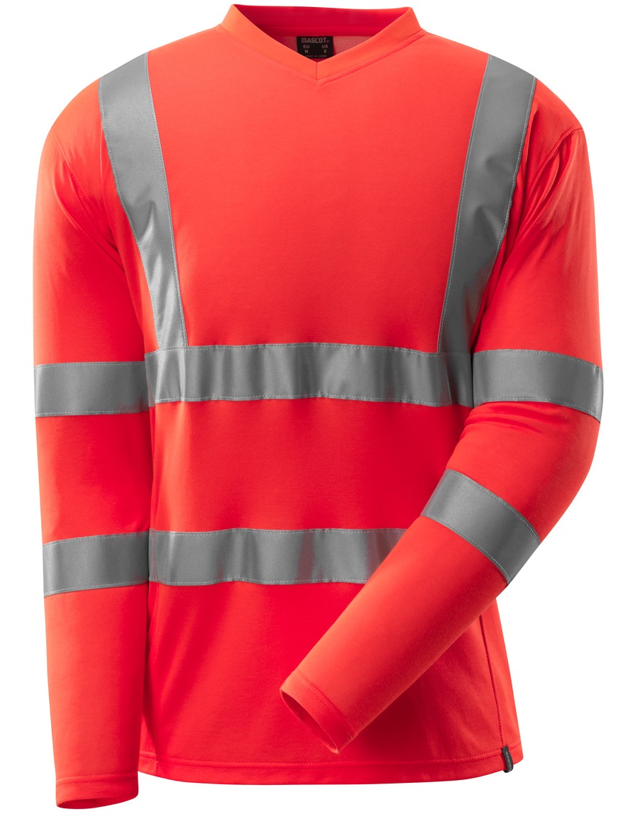 MASCOT-Warnschutz, Warn-T-Shirt, langarm, 140 g/m², warnrot