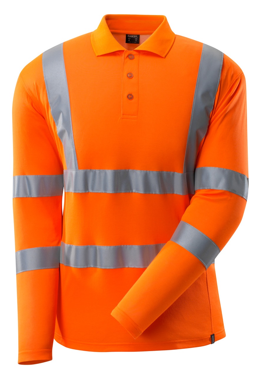 MASCOT-Warnschutz, Warn-Polo-Shirt, langarm, 140 g/m², warnorange