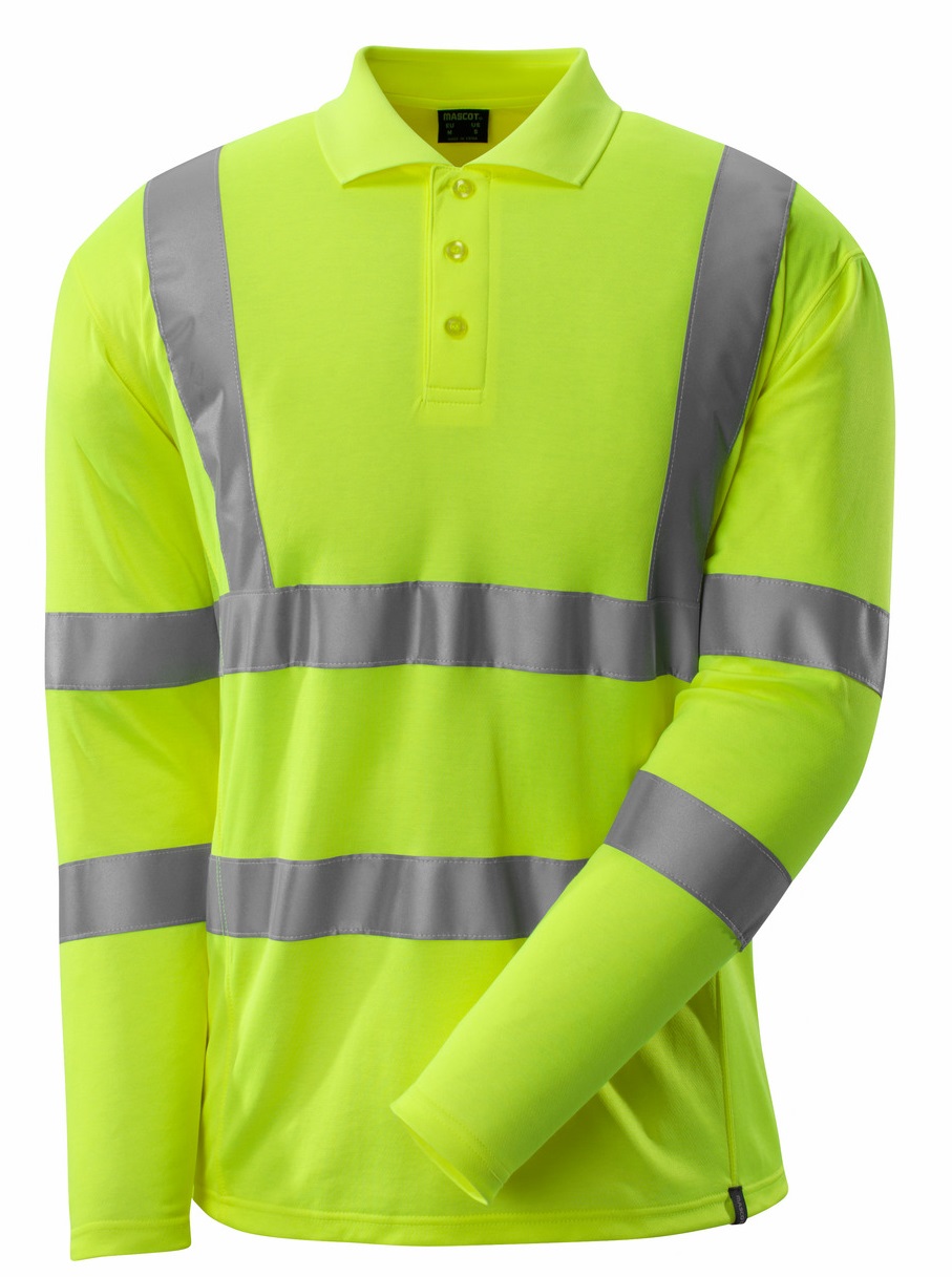 MASCOT-Warnschutz, Warn-Polo-Shirt, langarm, 140 g/m², warngelb


