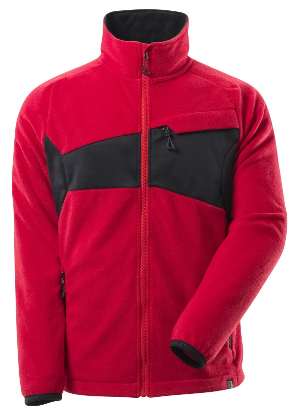 MASCOT-Kälteschutz, Fleecepullover mit Reißverschluss, 270 g/m², verkehrsrot/schwarz