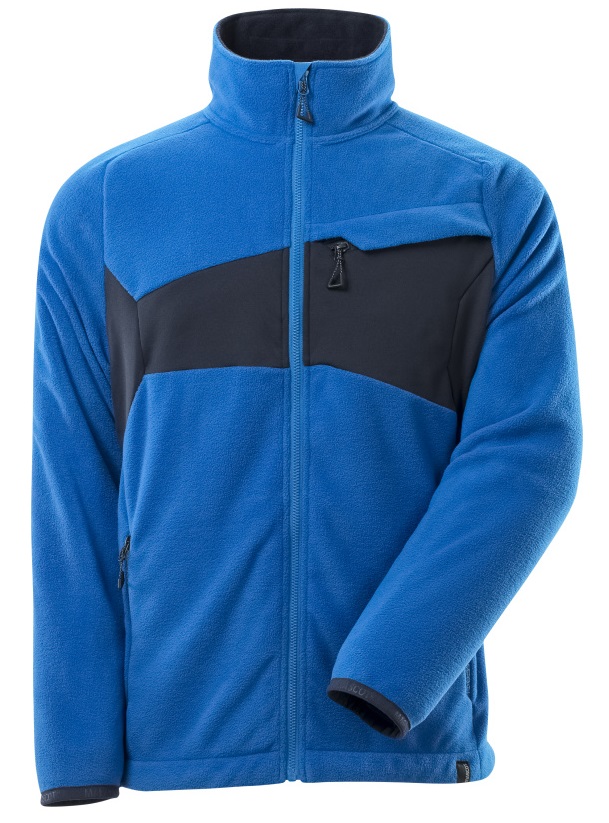 MASCOT-Kälteschutz, Fleecepullover mit Reißverschluss, 270 g/m², azurblau/schwarzblau