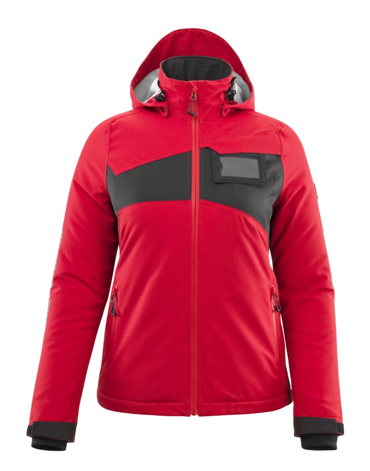 MASCOT-Kälteschutz, Damen Winterjacke, 210 g/m², verkehrsrot/schwarz
