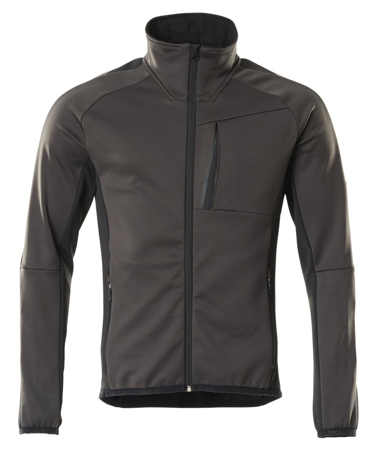 MASCOT-Kälteschutz, Fleecepullover mit Reißverschluß, 260 g/m², dunkelanthrazit/schwarz