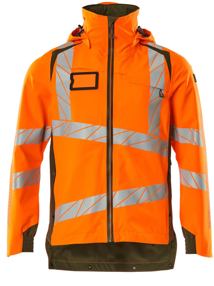 MASCOT-Warnschutz, Warn-Hard Shell Jacke, ACCELERATE SAFE, warnorange/moosgrün