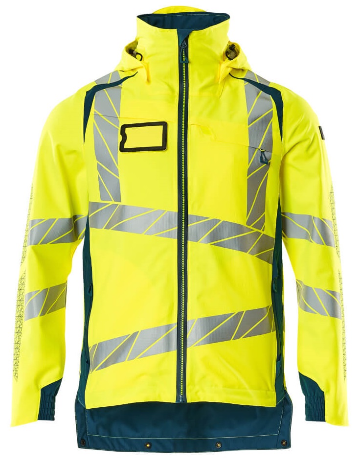 MASCOT-Warnschutz, Warn-Hard Shell Jacke, ACCELERATE SAFE, warngelb/dunkelpetroleum