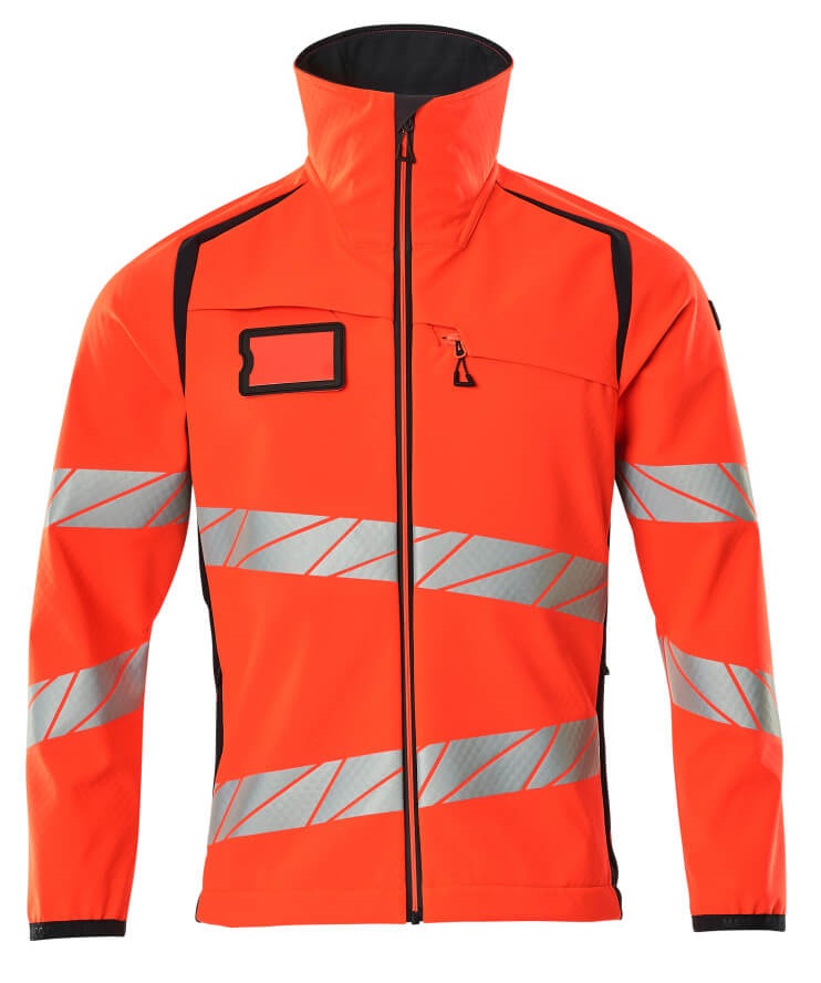 MASCOT-Warnschutz, Softshell-Warn-Jacke, ACCELERATE SAFE, warnrot/schwarzblau