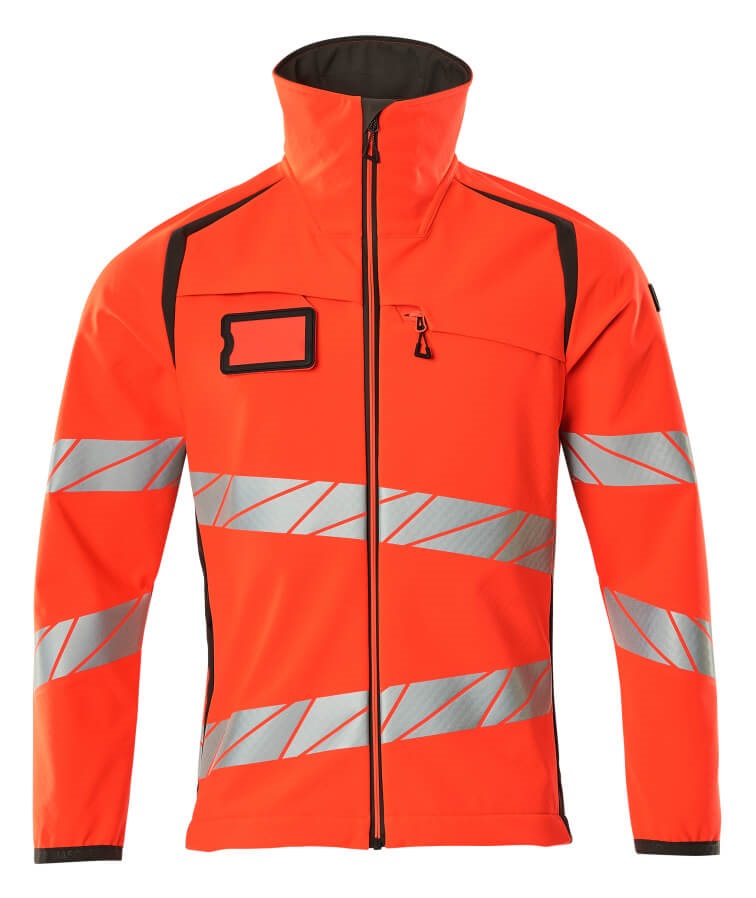 MASCOT-Warnschutz, Softshell-Warn-Jacke, ACCELERATE SAFE, warnrot/dunkelanthrazit